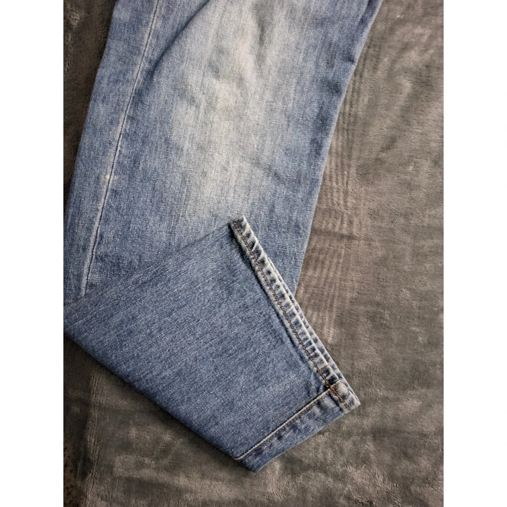 J.Crew Mens Distressed Light Wash‎ Straight Leg Denim Jeans Blue